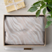 Rosa Creme Beige Zebra Tierdruck Seidenpapier (Geschenk)