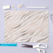Rosa Creme Beige Zebra Tierdruck Seidenpapier (Handwerk)