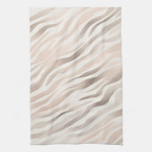 Rosa Creme Beige Zebra Tierprint Geschirrtuch (Vertikal)