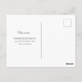 Rosa Creme-Blume Metalltopf ändern Adresse Postkarte (Rückseite)