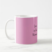 Rosa Creme Blumen Kaffeetasse (Links)