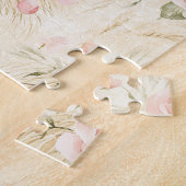 Rosa Creme Blumen Pferd Puzzle (Seite)