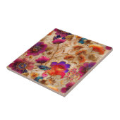 Rosa-Creme-Blumenmuster-Fliese Fliese (Seite)