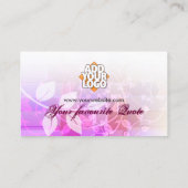 Rosa & Creme Blumenweine - Visitenkarte (Rückseite)