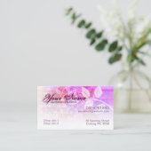 Rosa & Creme Blumenweine - Visitenkarte (Stehend Vorderseite)