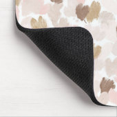 Rosa Creme Braune Herzen Mousepad (Ecke)