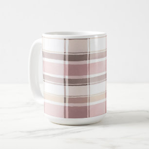 Rosa Creme Braune Streifen Braut Dusche Kaffeetasse