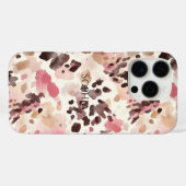 Rosa Creme Brown Leopard Case-Mate iPhone Hülle (Rückseite (Horizontal))