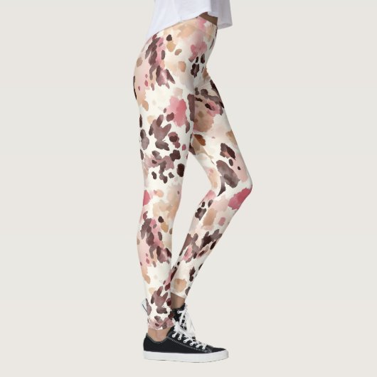 Rosa Creme Brown Leopard Leggings (Rechts)