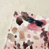 Rosa Creme Brown Leopard Strandtuch (Beispiel)