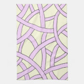 Rosa Creme gestreift Geschirrtuch (Vertikal)