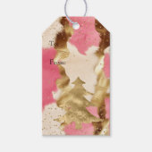 Rosa Creme Gold Cowhide Tree Geschenkanhänger