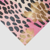 Rosa Creme Gold Leopard Seidenpapier (Detail)
