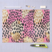 Rosa Creme Gold Leopard Seidenpapier (Handwerk)
