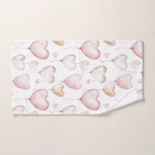 Rosa Creme-Herzen Badhandtuch Set (Handtuch)