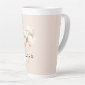 Rosa Creme Herzen Ballons Liebe Milchtasse (Rechte Ecke)