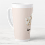Rosa Creme Herzen Ballons Liebe Milchtasse (Linke Ecke)