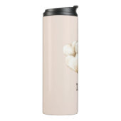 Rosa Creme Herzen Ballons Liebe Thermosbecher (Nach links gedreht)