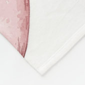 Rosa Creme-Herzen Fleecedecke (Ecke)