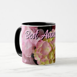 Rosa Creme Hydrangeas gelb rosa Blütenpracht Beste Tasse
