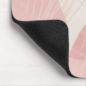 Rosa-creme modernes Batik-Muster Mousepad (Ecke)