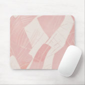 Rosa-creme modernes Batik-Muster Mousepad (Mit Mouse)