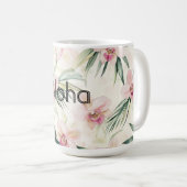 Rosa Creme-Orchideen-Blüten  Kaffeetasse (VorderseiteRechts)