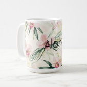 Rosa Creme-Orchideen-Blüten  Kaffeetasse (Vorderseite Links)