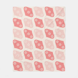 Rosa Creme Oval Circle Modernes geometrisches Must Fleecedecke