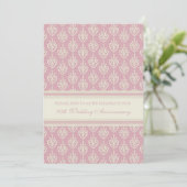 Rosa Creme Party Einladung zum 20. Jubiläum (Stehend Vorderseite)