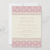 Rosa Creme Party Einladung zum 20. Jubiläum (Rückseite)