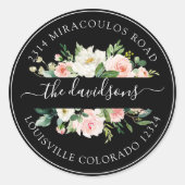 Rosa Creme Rücksendeadresse Umschlag Aufkleber (Vorderseite)