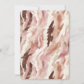 Rosa Creme Schokolade Braun Abstrakt Geburtstag Einladung (Rückseite)