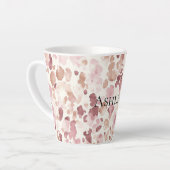 Rosa Creme Schokolade Braun Abstrakt Leopard Tier Milchtasse (Linke Ecke)