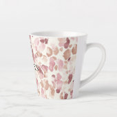 Rosa Creme Schokolade Braun Abstrakt Leopard Tier Milchtasse (Rechts)