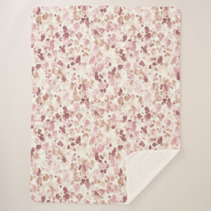 Rosa Creme Schokolade Braun Abstrakt Leopard Tier Sherpadecke