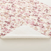 Rosa Creme Schokolade Braun Abstrakt Leopard Tier Sherpadecke (3/4)