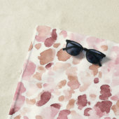 Rosa Creme Schokolade Braun Abstrakt Leopard Tier Strandtuch (Beispiel)