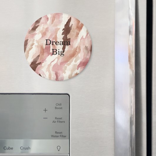 Rosa Creme Schokolade Braun Abstrakt Magnet (In Situ (Kühlschrank))