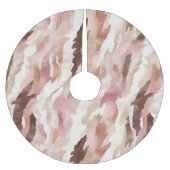 Rosa Creme Schokolade Braun Abstrakt Weihnachten Polyester Weihnachtsbaumdecke (Vorderseite)