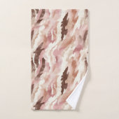 Rosa Creme Schokolade Braun Badhandtuch Set (Handtuch)