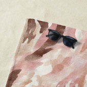 Rosa Creme Schokolade Braun Strandtuch (Beispiel)