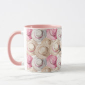 Rosa Creme Strohhüte Tasse (Links)