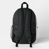 Rosa Creme-Tan-Quadrate Bedruckter Rucksack (Rückseite)