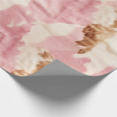 Rosa Creme Weißes Tier Geschenkpapier (Ecke)