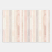 Rosa Creme Zebra Animal Print Birthday Geschenkpapier Set (Vorderseite 2)