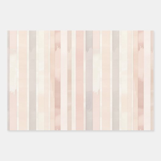 Rosa Creme Zebra Animal Print Birthday Geschenkpapier Set (Vorderseite 2)