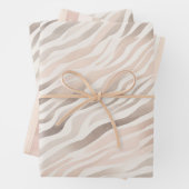 Rosa Creme Zebra Animal Print Birthday Geschenkpapier Set (Beispiel)