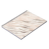 Rosa Creme Zebra Animal Print Notizblock (Linke Seite)