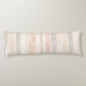 Rosa Creme Zebra Animal Print Seitenschläferkissen (Rückseite)